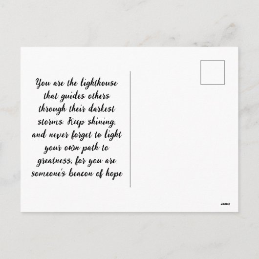 ハッピーバースデーウィーズ引用文ライトハウス シーズンポストカード (裏面)