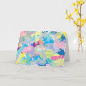 ハッピーバースデーウィーズ抽象芸術モダンアート カード (黄色い花)