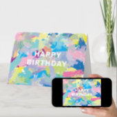 ハッピーバースデーウィーズ抽象芸術モダンアート カード