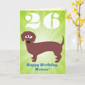 ハッピーバースデーウィーナー カード (黄色い花)