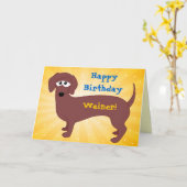 ハッピーバースデーウィーナー カード (黄色い花)
