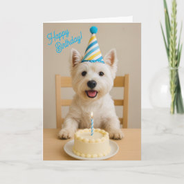 ハッピーバースデーウェスティー誕生日カード カード