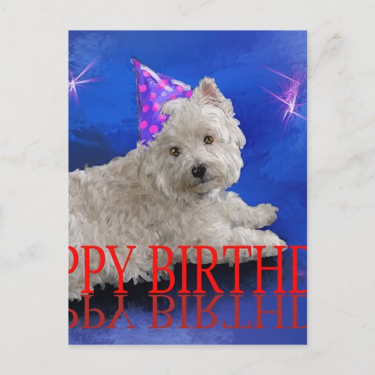 ハッピーバースデーウェスティー ポストカード (正面)