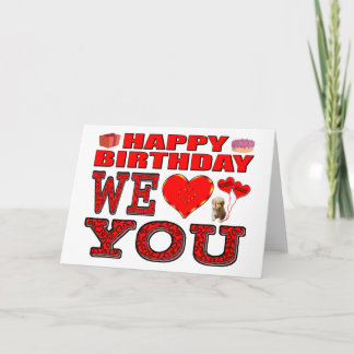 ハッピーバースデーウェラブユー カード