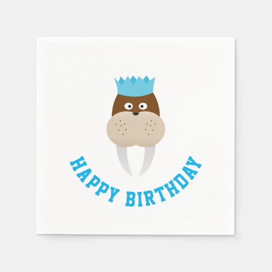 ハッピーバースデーウォラス スタンダードカクテルナプキン (正面)