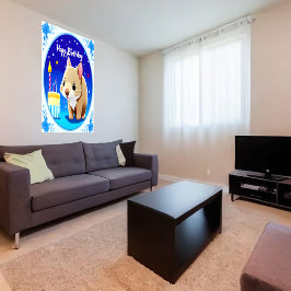 ハッピーバースデーウォンバットケーキ | AIアートポスター ポスター