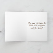 ハッピーバースデーウォーターカラーチーズケーキチョコレート カード (内部)