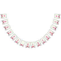 ハッピーバースデーウォーターカラーピンクローズ