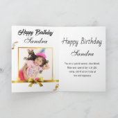 ハッピーバースデーウオータカラーフローラブーケカード カード (内部)