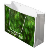 ハッピーバースデーウッドシパインブーシュ ラージペーパーバッグ (正面アングル)