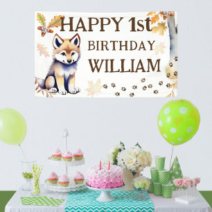 ハッピーバースデーウルフクブワイルドワンパーティー 横断幕