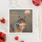 ハッピーバースデーウルフ スタンダードランチョンナプキン (インサイチュ)
