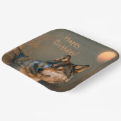 ハッピーバースデーウルフ ペーパープレート (傾斜あり)