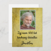 ハッピーバースデーウロジーンディザークポルスカでポーランド語 (正面/裏面)