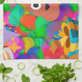 ハッピーバースデーウンチ絵文字 キッチンタオル (折り畳み)