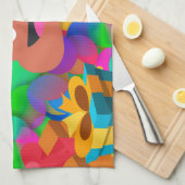 ハッピーバースデーウンチ絵文字 キッチンタオル (四つ折り)