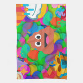 ハッピーバースデーウンチ絵文字 キッチンタオル (縦)