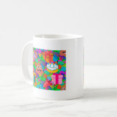 ハッピーバースデーウンチ絵文字 コーヒーマグカップ (正面左)