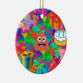 ハッピーバースデーウンチ絵文字 セラミックオーナメント (右)