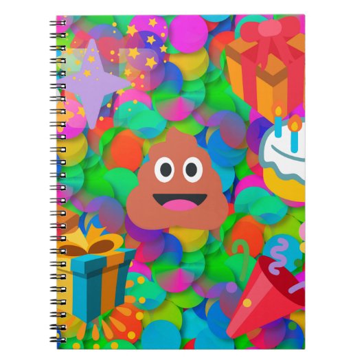 ハッピーバースデーウンチ絵文字 ノートブック (正面)