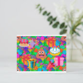 ハッピーバースデーウンチ絵文字 ポストカード (スタンド正面)