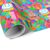 ハッピーバースデーウンチ絵文字 ラッピングペーパー (ロールコーナー)