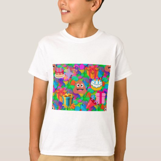 ハッピーバースデーウンチ絵文字 Tシャツ (正面)