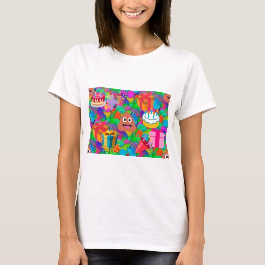 ハッピーバースデーウンチ絵文字 Tシャツ (正面)