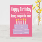 ハッピーバースデーウーマンIラブおもしろい誕生日カード カード (黄色い花)