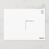 ハッピーバースデーエアデールテリアパピードグブルー ポストカード (裏面)