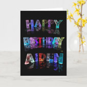 ハッピーバースデーエイデンカード カード (黄色い花)