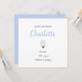 ハッピーバースデーエイプリル誕生石ダイヤモンドジェム カード (正面/裏面インサイチュ)