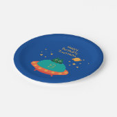 ハッピーバースデーエイリアンの名前と年代の宇宙船 ペーパープレート (アングル)