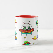 ハッピーバースデーエイリアンシップカスタマイズカップコーヒーマグ マグカップ (中央)