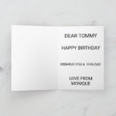 ハッピーバースデーエイリアン宇宙カード カード (内部)