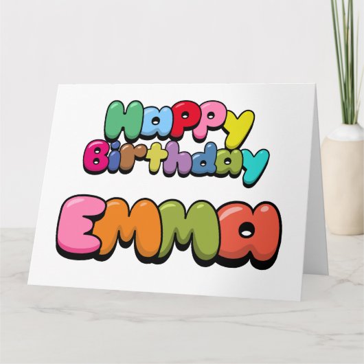 ハッピーバースデーエマ カード (正面)