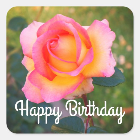ハッピーバースデーエルバラ#2シール スクエアシール (正面)