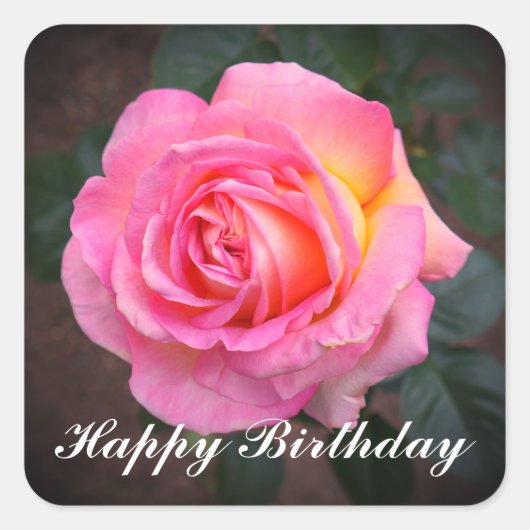 ハッピーバースデーエルバラ#3シール スクエアシール (正面)