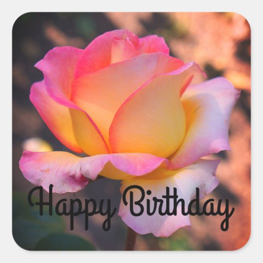 ハッピーバースデーエルバラ#4-2シール スクエアシール (正面)