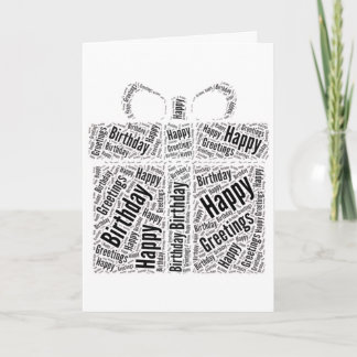 ハッピーバースデーエレガントおもしろいカードワードアート カード