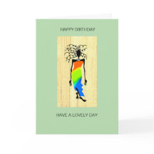 ハッピーバースデーエレガントとアスタイリッシュフリカ人女性