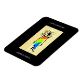 ハッピーバースデーエレガントとアスタイリッシュフリカ人女性 マグネット (左側)