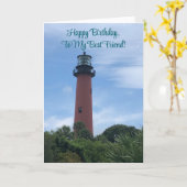 ハッピーバースデーエレガントよ友よ最高の! カード (黄色い花)