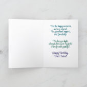 ハッピーバースデーエレガントよ友よ最高の! カード (内部)
