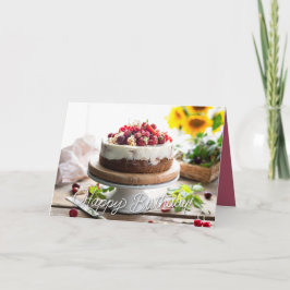 ハッピーバースデーエレガントケーキ カード
