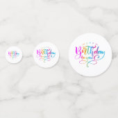 ハッピーバースデーエレガントタイポグラフィ コンフェッティ (裏面)