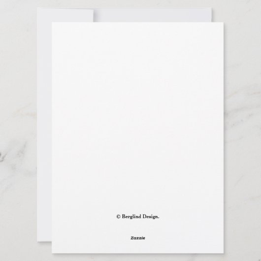 ハッピーバースデーエレガントピンクチューリップミニマリストboho シーズンカード (裏面)