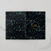 ハッピーバースデーエレガントフローラ枝 箔シーズンカード (外側レイダウン)