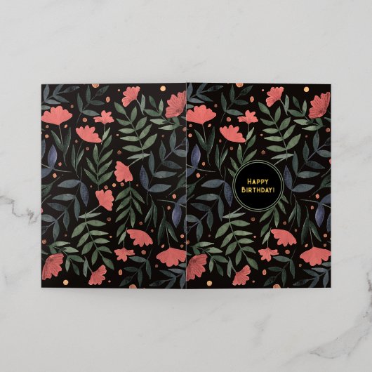 ハッピーバースデーエレガントレトロマジカルガーデン 箔シーズンカード (外側レイダウン)