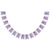 ハッピーバースデーエレガント黒花紫 バンティングフラッグ (全)